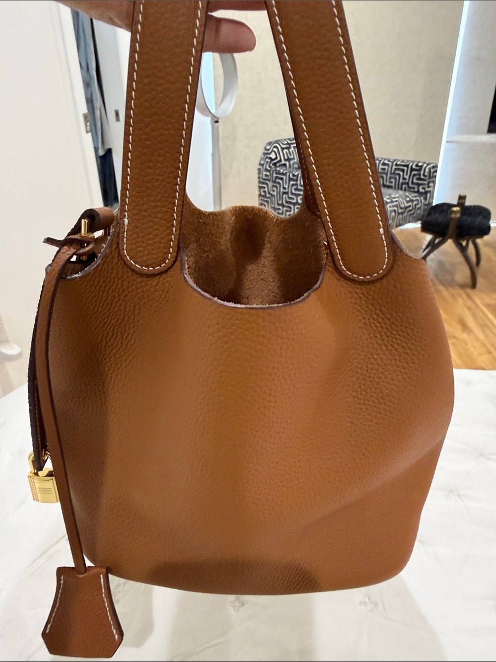 Brown Leather Bucket Bag - Timeless Everyday Tote